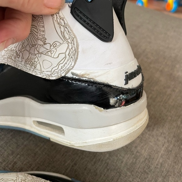 Jordan dub zero GS Legend blue gray graphics sneakers youth sz 6.5 DV1360-114 - Picture 12 of 14